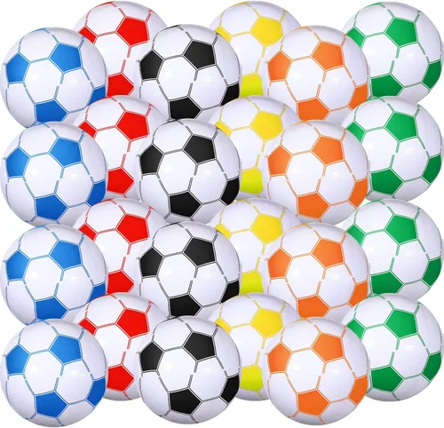 Chivao Pelotas inflables de playa de fútbol de 16 pulgadas, bolas de playa a granel para fiestas de fútbol, juegos de piscina de verano para