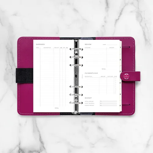 Miniatura 3 de Filofax Recambio Lifestyle, Tamaño Personal, Recambio de Organizador, Papel Blanco, Rastreador de Gastos, 56 Hojas (B132850)