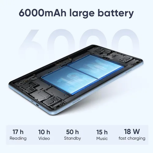 Miniatura 5 de EDDBNi Tablet Android 15 de 10.1 pulgadas Tablet 2025 últimas Tablets con teclado ratón 24GB+64GB 2TB de expansión 6000mAh procesador Octa-Core Azul