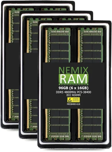 Miniatura 20 de NEMIX RAM Kit de memoria de servidor registrado DDR5 4800MHZ PC5-38400 1Rx4 1.1V CL40 288-PIN ECC RDIMM compatible con ASUS 2U4N Servidor