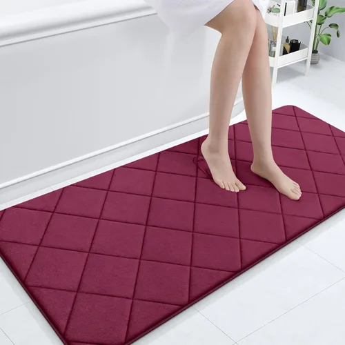 Miniatura 99 de OLANLY Tapete de baño de espuma viscoelástica de 24 x 16 pulgadas, ultra suave y absorbente, lavable a máquina, cómodo tapete de baño para suelo