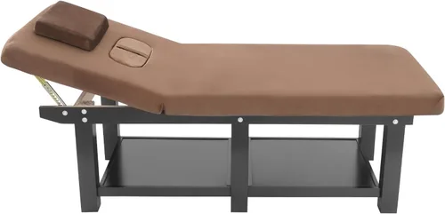 Cama de masaje ancha, camas faciales de spa, ajuste del respaldo de 0-45°, cama de tratamiento físico para belleza, peluquería, tratamiento