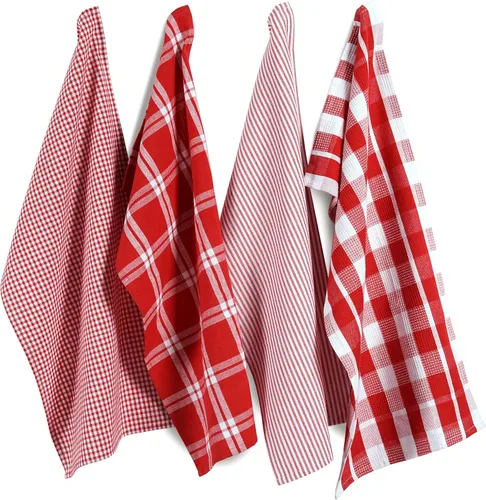 Miniatura 21 de LANE LINEN Juego de 6 paños de cocina de algodón para secar platos, 18 x 28 pulgadas, absorbentes, de secado rápido, color beige 07: Amarillo