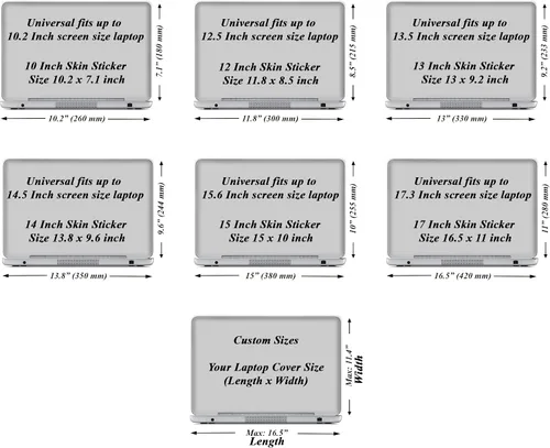 Miniatura 4 de Meffort Inc Adhesivo decorativo para laptop de hasta 12.3 pulgadas (incluye 2 muñequeras) - Nubes de galaxia