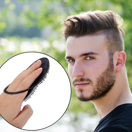 Miniatura 2 de BBTO Peines de palma de bolsillo suaves y portátiles, champú, peine, masajeador de pelo, cepillo de mano para hombres, mascotas, hogar, oficina