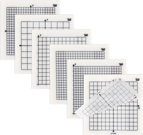 Miniatura 8 de Mr. Pen - Notas adhesivas transparentes con gráficos, 3 x 3 pulgadas, 6 blocs, 50 hojas/bloc 6 Grid Designs, Square Graph Paper Notes & Fineliner