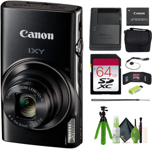 Miniatura 6 de Canon IXY 650 HS M - Cámara digital compacta color negro, zoom óptico de 12x, apto para viajes, punto y disparo, paquete con tarjeta de 64 GB, bolsa