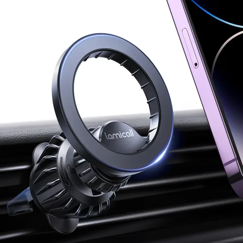 Lamicall para Soporte de Coche MagSafe - [20 Súper Imanes] Soporte Magnético para Teléfono de Coche, Soporte de Teléfono para Rejilla de Ventilación