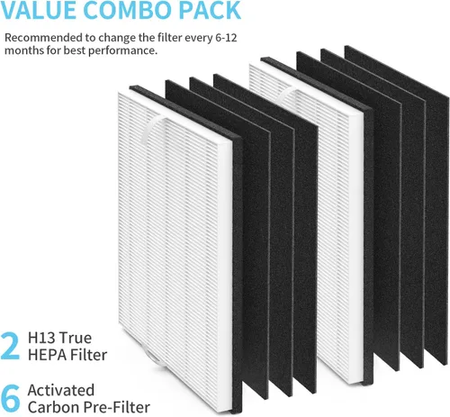 Miniatura 4 de MD1-0022 Filtro de repuesto compatible con purificador de aire Vornado modelo AC300, AC350, AC500, AC550, PCO200, PCO300, PCO375DC, PCO500, PCO575DC