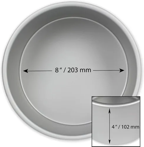 Miniatura 2 de PME Molde de Horneado de Aluminio Profesional Redondo 8 x 4 pulgadas