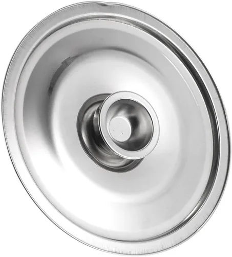 Tapa universal de acero inoxidable para ollas pequeñas, sartenes y sartenes de repuesto con asa en anillo (7.9 in)