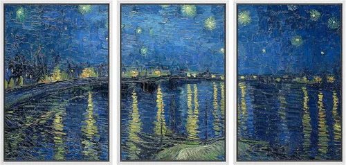Miniatura 165 de Lienzo decorativo para pared - cuadro con estampado Giclée para decoración del hogar Noche estrellada sobre el Ródano