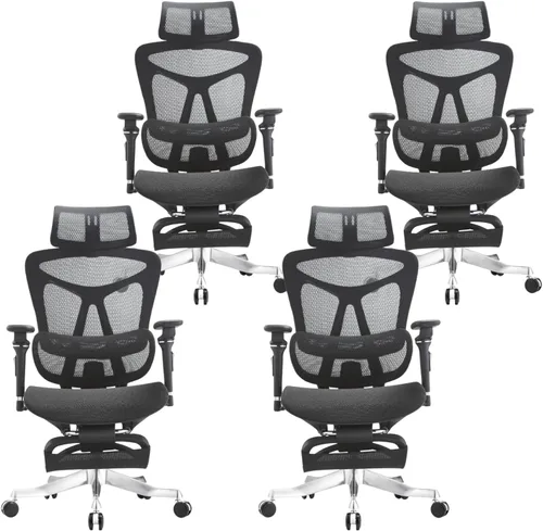 Miniatura 11 de Ergonomic Gaming Chair Adjustable Lumbar Support,High Back Desk Chair Breathable Mesh Seat, Reclining Computer Chair with Footrest for Home and