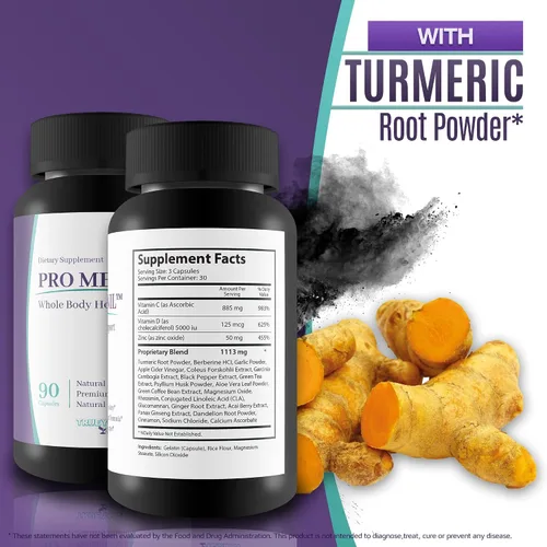 Miniatura 5 de Pro Metonil - Suplemento para la salud de la sangre - Potente fórmula de salud para todo el cuerpo - Contiene berberina, canela y zinc - Apoyo