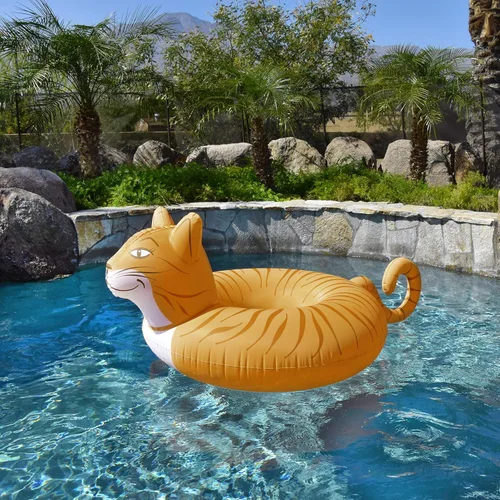 Miniatura 2 de GoFloats Meowzers the Cat Party - Balsa inflable con estilo (para adultos y niños)