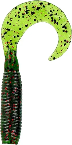 Miniatura 5 de Yamamoto Señuelos de pesca de plástico suave de 5 pulgadas con acción de rizado de cola – 20 unidades HUMO CON ESCOPA NEGRA GRANDE (20 PACK)
