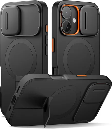Miniatura 95 de SURITCH - Funda para iPhone 17 Pro Max con cubierta de control de cámara, cubierta para cámara y soporte ajustable, compatible con MagSafe, a prueba