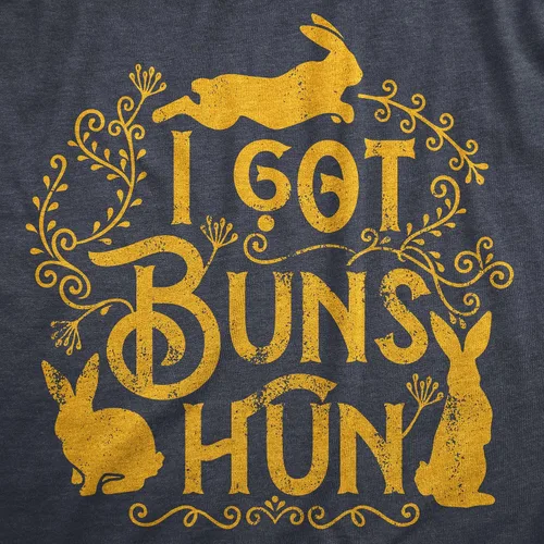 Miniatura 2 de Camiseta divertida para mujer con texto en inglés "I Got Buns Hun", divertida y bonita camiseta de broma de conejo de Pascua para mujer