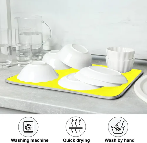 Miniatura 29 de Tapete rojo para secar platos pequeños, accesorios de cocina, tapete escurridor de platos de microfibra, resistente al calor, 16 x 18 pulgadas