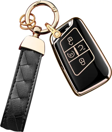 Funda para llavero Volkswagen compatible con VW Atlas, Jetta, Passat, Arteon, Tiguan, Golf GTI, Golf R, funda inteligente (negro)