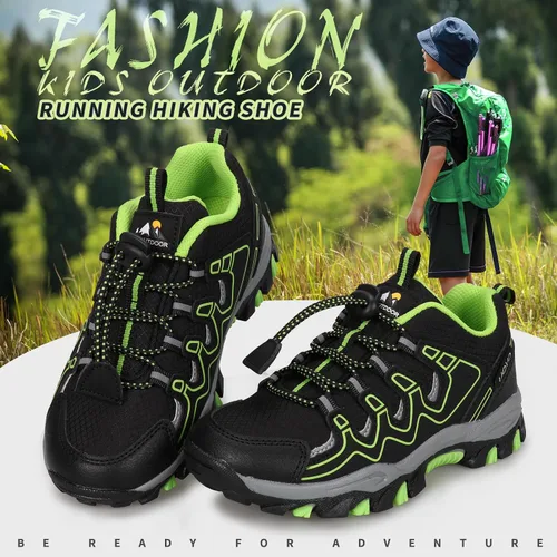 Miniatura 5 de UOVO Tenis para niños y niñas, para senderismo, correr, caminar al aire libre, tenis impermeables antideslizantes
