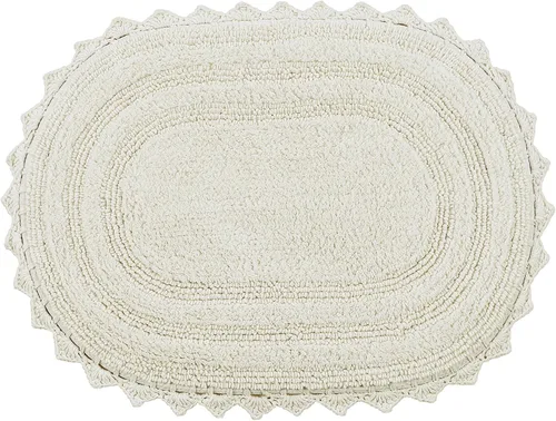 Miniatura 15 de Better Trends Lilly Crochet - Alfombras ovaladas de baño y alfombras reversibles de 17 x 24 pulgadas, alfombras de baño para baño, lujosa alfombra