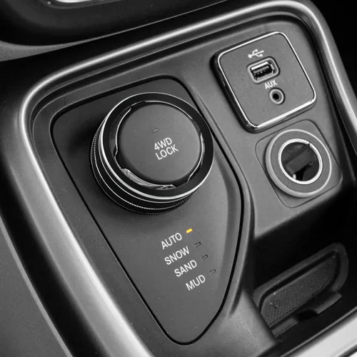 Miniatura 6 de Cubierta de perilla 4WD compatible con Jeep Cherokee Compass Renegade, perilla de botón de interruptor de control de consola central 4WD (Negro)