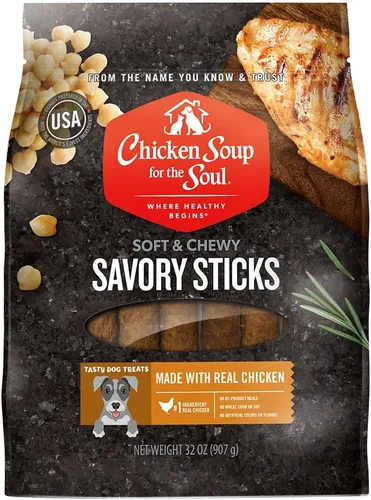 Miniatura 12 de Chicken Soup for The Soul All Natural Premium Savory Sticks Golosinas suaves y masticables para perros, primer ingrediente de carne de res real, sin