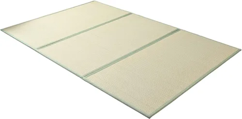 Miniatura 11 de Tapete de tatami (individual de 79 x 39 x 0.5 pulgadas), colchón tradicional japonés de tatami, colchón de tatami de suelo de hierba rush natural