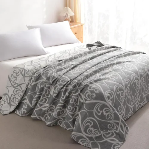 Miniatura 19 de Manta NTBAY para la cama, de más de una capa, hecha de muselina de algodón natural