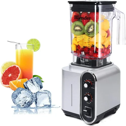 Miniatura 7 de Licuadora insonorizada, 110 V, 2200 W, 1.5 L, licuadora comercial de jugo de frutas con carcasa de sonido silencioso para puré, trituración