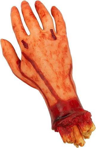 KatchOn, Accesorio de mano sanguinolenta humana falsa – 10 pulgadas de largo | Partes del cuerpo Accesorios de Halloween | Manos falsas de miedo