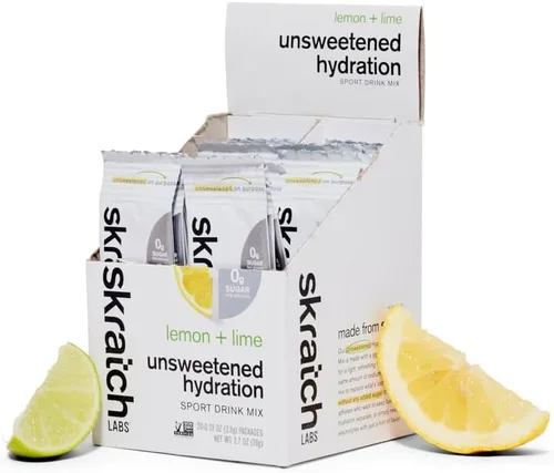 Skratch Labs - Mezcla de bebidas para hidratación deportiva sin azúcar | Potenciador de electrolitos | Sabor limón + lima - 20 porciones | Sin OMG,