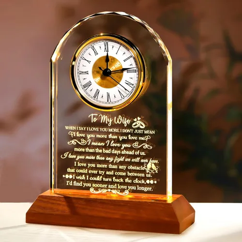 Miniatura 15 de Ornalrist Regalos de Jefe para Hombres y Mujeres Reloj de Cristal, Regalos para Jubilación Jefa Mujer - Regalo de Apreciación de Jefe para Hombres