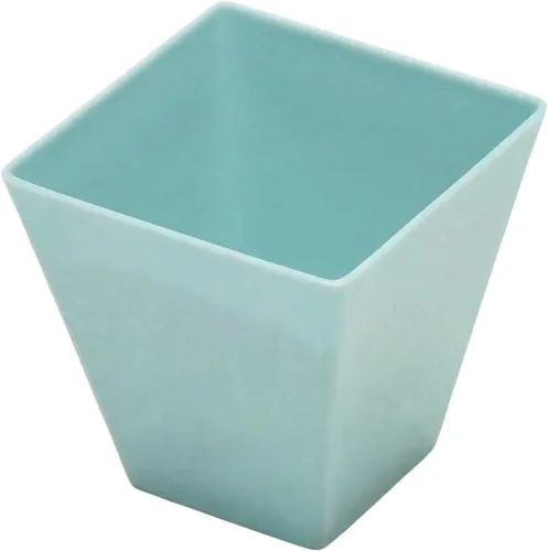 Miniatura 2 de Restaurantware Mini vaso de postre Kova de 2 onzas, elegantes vasos cuadrados de plástico rosa en polvo: perfecto para servir postres y muestras
