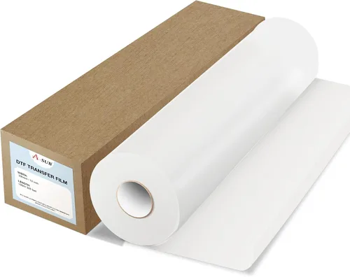 Miniatura 8 de A-SUB Rollo de película de transferencia DTF, película DTF de 13 pulgadas x 32.8 pies para sublimación o impresora de inyección de tinta DTF, papel
