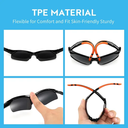 Miniatura 6 de KENBO Polarized Sports Sunglasses for Kids Wrap Around Sunglasses Baseball Cycling UV Protection for Boys Girls Age 3-10