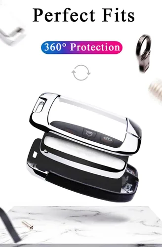 Miniatura 5 de SANRILY Funda protectora para llaves Land Rover LR4 para Range Rover Discovery Sport sin llave, cubierta protectora para Jaguar XF, color azul