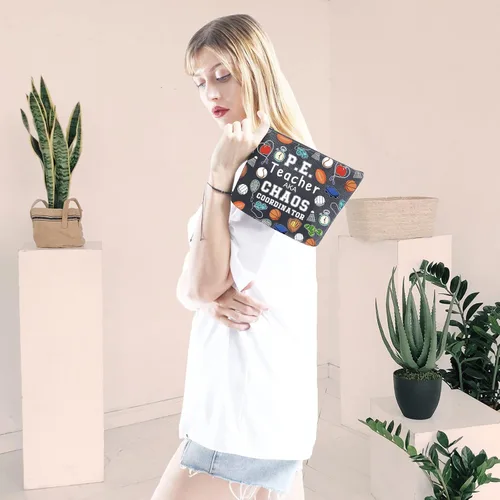 Miniatura 7 de P.E. Teacher Chaos Coordinator - Bolsa con cremallera para educación física, regalo para profesores, gimnasio, regalo para profesores, regalo