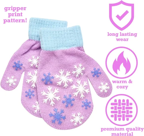 Miniatura 3 de Disney - Gorro de invierno para niñas y 2 pares de guantes o manoplas (edad 2-7)