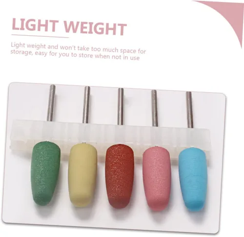 Miniatura 4 de 10 piezas de pulidor de uñas de salón de manicura suministros de arte de uñas brocas de goma brocas de lijado de uñas brocas de manicura brocas