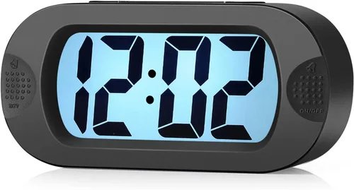 Plumeet Reloj Despertador para Niños Grande Reloj Despertador Digital LCD de Viaje con Repetición y Luz Nocturna - Sonido Ascendente y Tamaño de