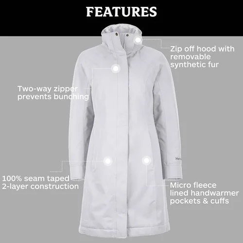 Miniatura 4 de MARMOT Women's Chelsea Waterproof Down Rain Coat, Fill Power 700