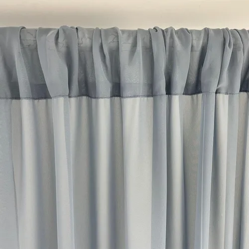 Miniatura 7 de Cortinas de fondo de gasa transparente de 10 x 10 pies, cortinas de tela de gasa para bodas, cortina larga transparente para sala de estar, Azul
