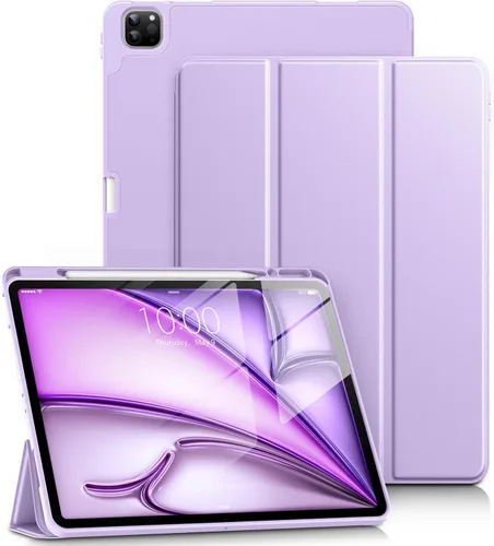 Miniatura 8 de DTTO Funda para iPad Air de 13 pulgadas M3/M2 2025/2024, iPad Pro de 12.9 pulgadas (6ª/5ª/4ª/3ª generación), funda suave con soporte triple delgado