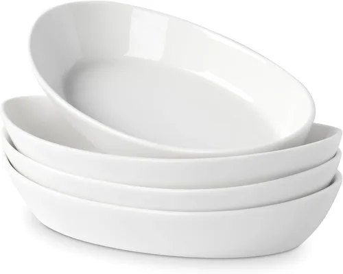 Miniatura 8 de UIBFCWN Fuentes para Gratinar, 7.5''x4.5'' Fuente de Cerámica Ovalada para Porción Individual, Platos de Cazuela Individuales Aptos para Horno