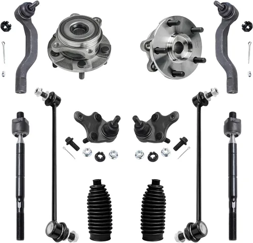 Miniatura 280 de Detroit Axle - Kit de nudillos de dirección delantera izquierda para Ford Edge Lincoln MKX 07-10, cojinete de rueda del lado del conductor, nudillo