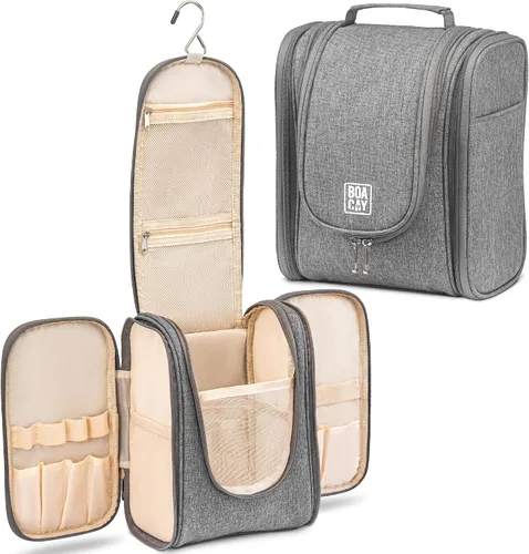 Miniatura 11 de Bolsa premium de artículos de aseo personal para viaje, para hombres y mujeres, bolsa de higiene, kit organizador de baño, con soporte de banda