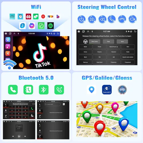 Miniatura 5 de 8-Core 4+64G Android Car Stereo para Hyundai Elantra 2011-2013 con Carplay Android Auto 59 Tema 9 pulgadas Pantalla táctil Bluetooth 5.0 FM/RDS