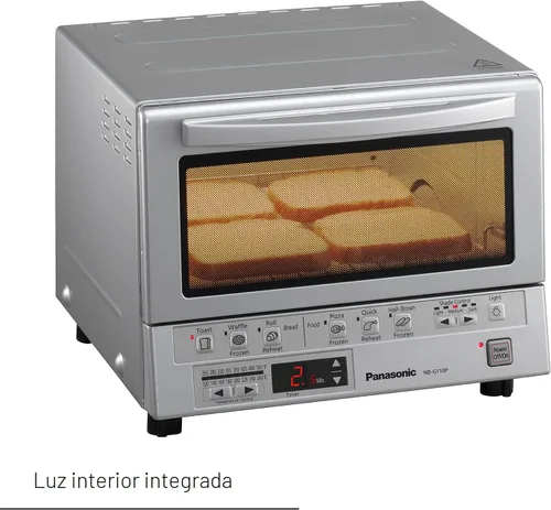 Miniatura 5 de Panasonic FlashXpress Horno tostador de encimera, tostador de 4 rebanadas de tamaño pequeño y compacto con doble calefacción infrarroja, 6 opciones